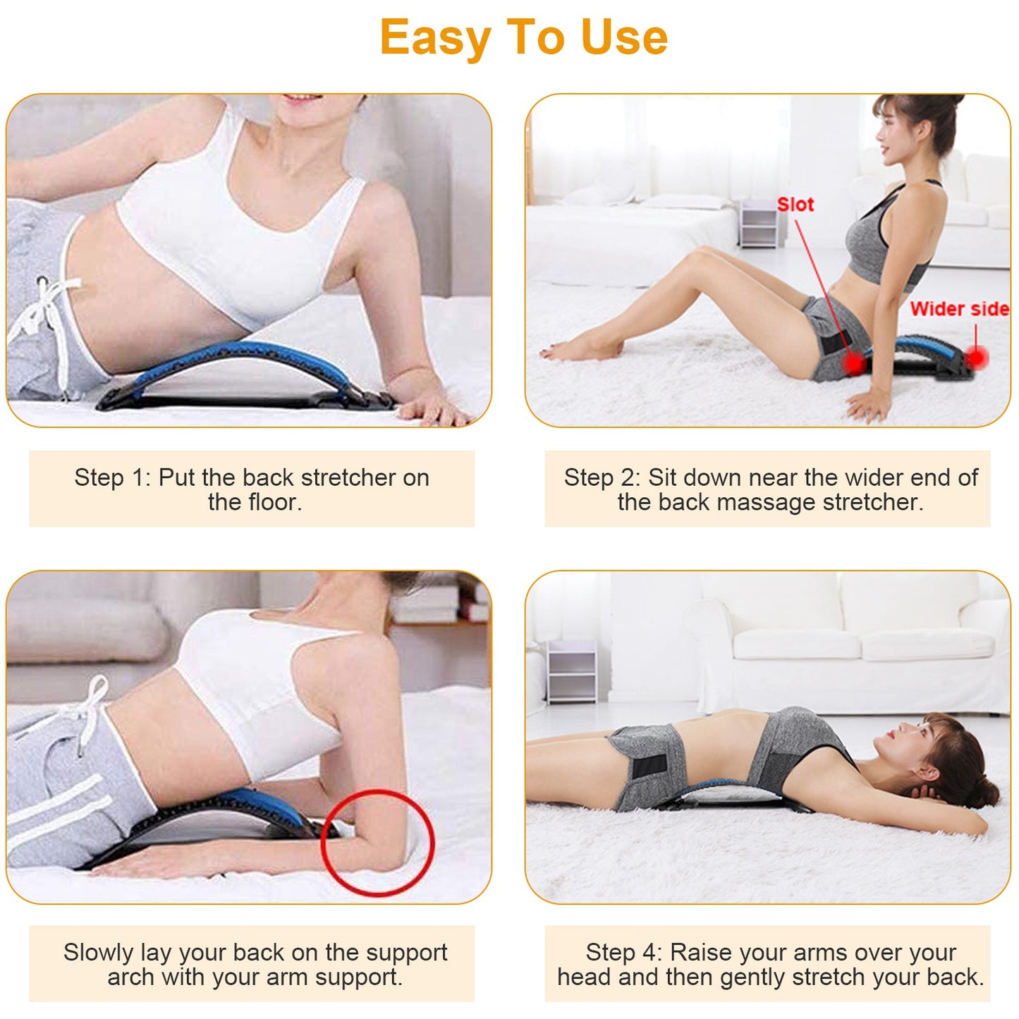 VOZA SpineAlign Arc Lumbar Back Stretcher & Decompression Device