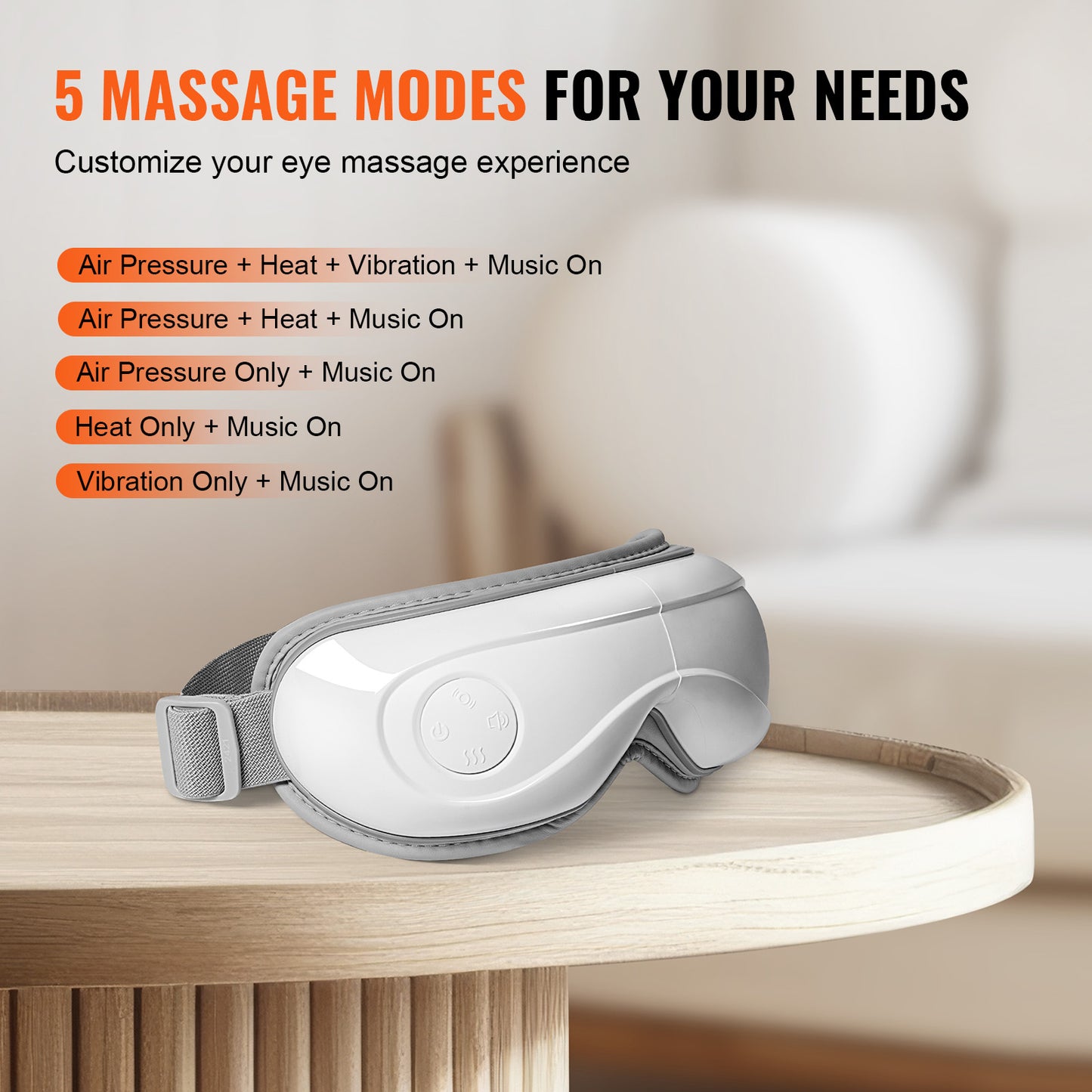 VOZA Apex Eye Heated Goggle Massager with Bluetooth & Air Compression