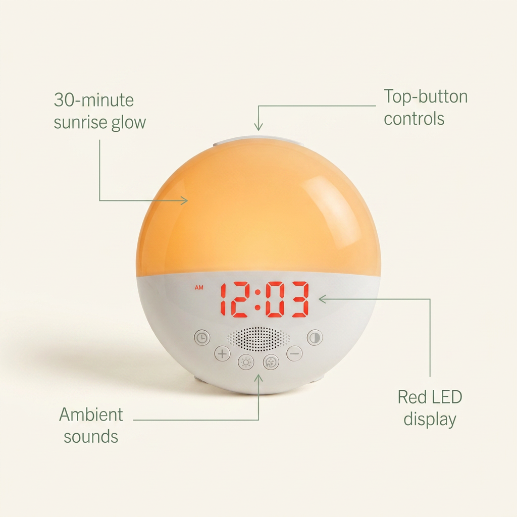VOZA DawnSync Sunrise Alarm Clock — VOZA