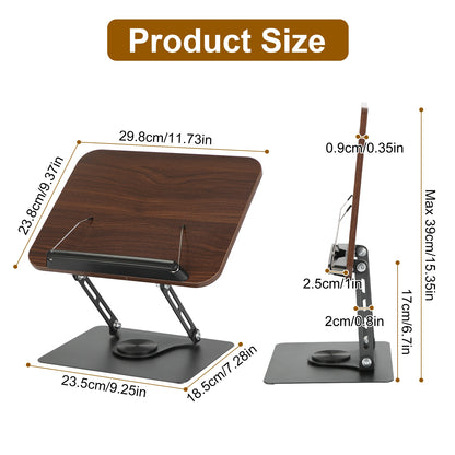 VOZA ErgoFlex Foldable Book & Tablet Stand with 360° Base