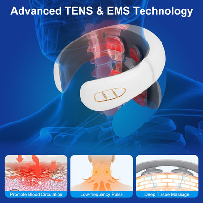 VOZA CerviSoothe Cordless EMS Neck Massager with Heat