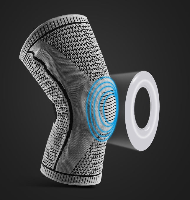 VOZA PatellaCore Knitted Knee Sleeve with Silicone O-Ring Insert & Spring Stabilizers