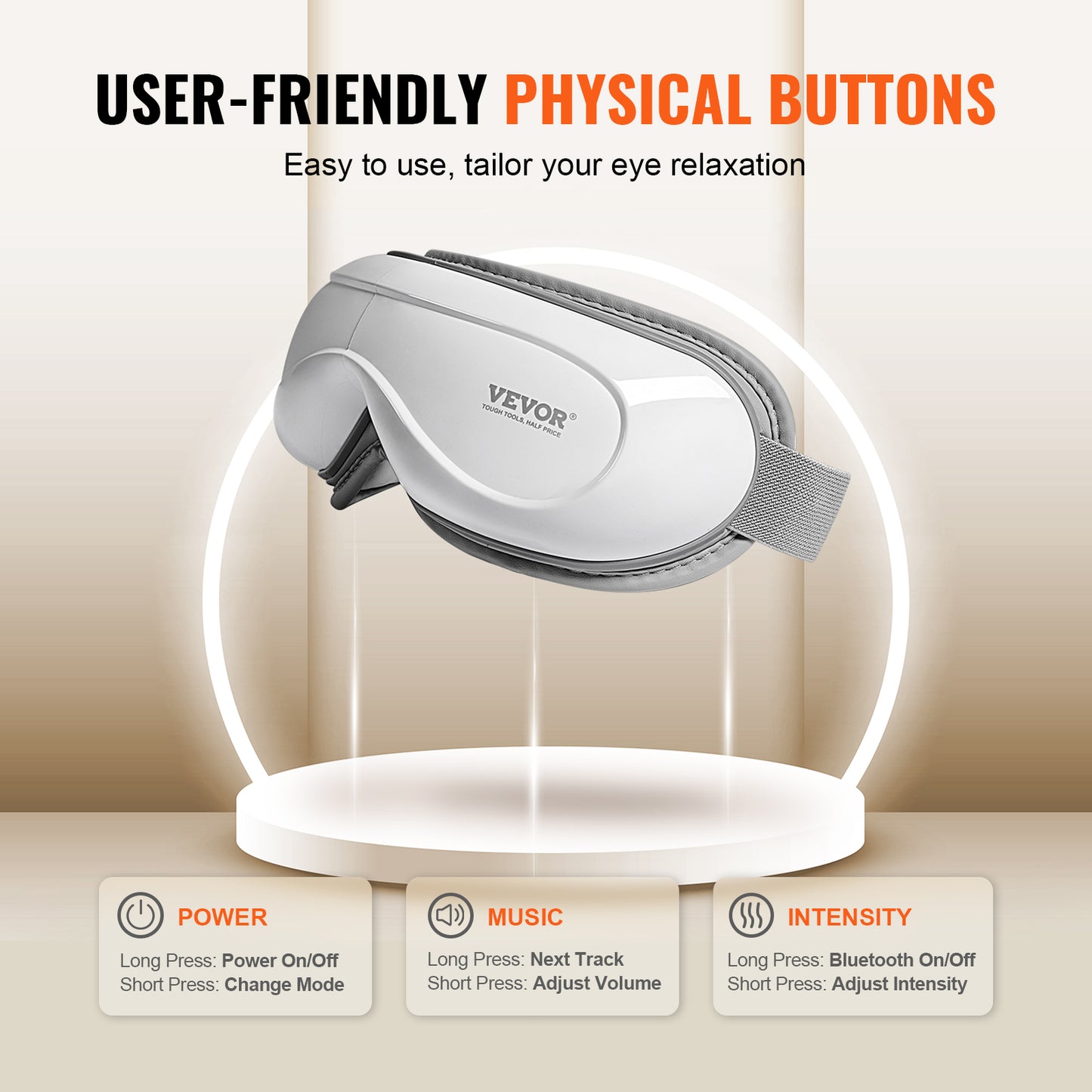VOZA Apex Eye Heated Goggle Massager with Bluetooth & Air Compression