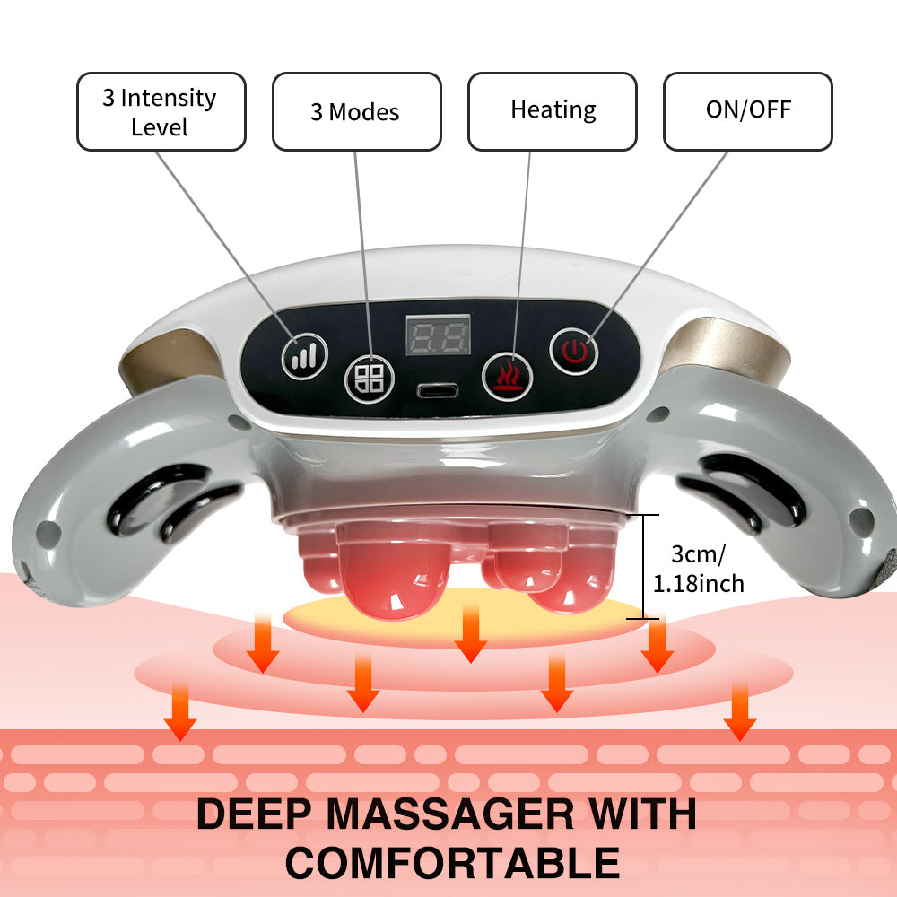 VOZA Visceral Relief Electric Kneading Disc Massager with Infrared Heat