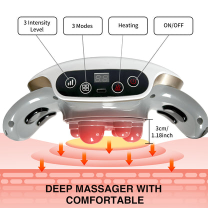 VOZA Visceral Relief Electric Kneading Disc Massager with Infrared Heat