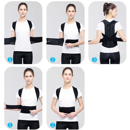 VOZA AlignPro Full-Back Posture Corrector with Lumbar Support & Magnetic Inserts