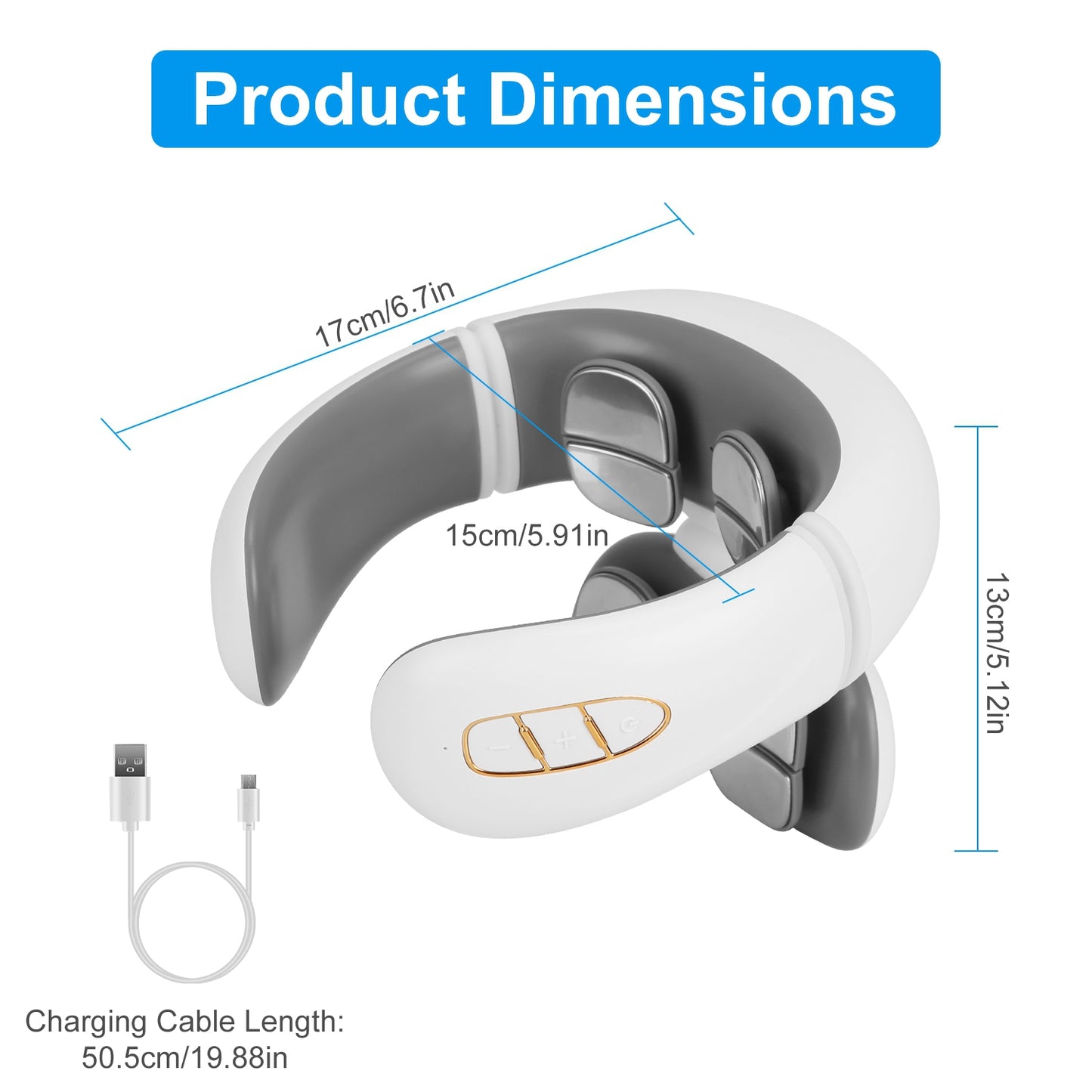 VOZA CerviSoothe Cordless EMS Neck Massager with Heat