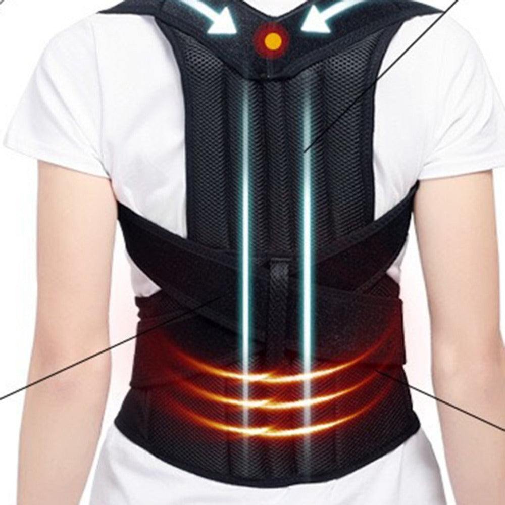 VOZA AlignPro Full-Back Posture Corrector with Lumbar Support & Magnetic Inserts