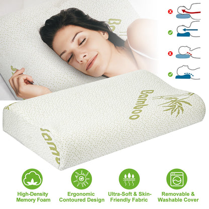 VOZA SomniCurve Memory Foam Cervical Neck Pillow