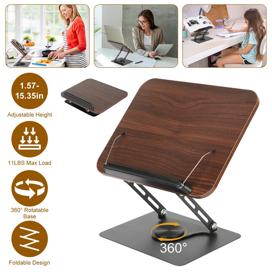 VOZA ErgoFlex Foldable Book & Tablet Stand with 360° Base