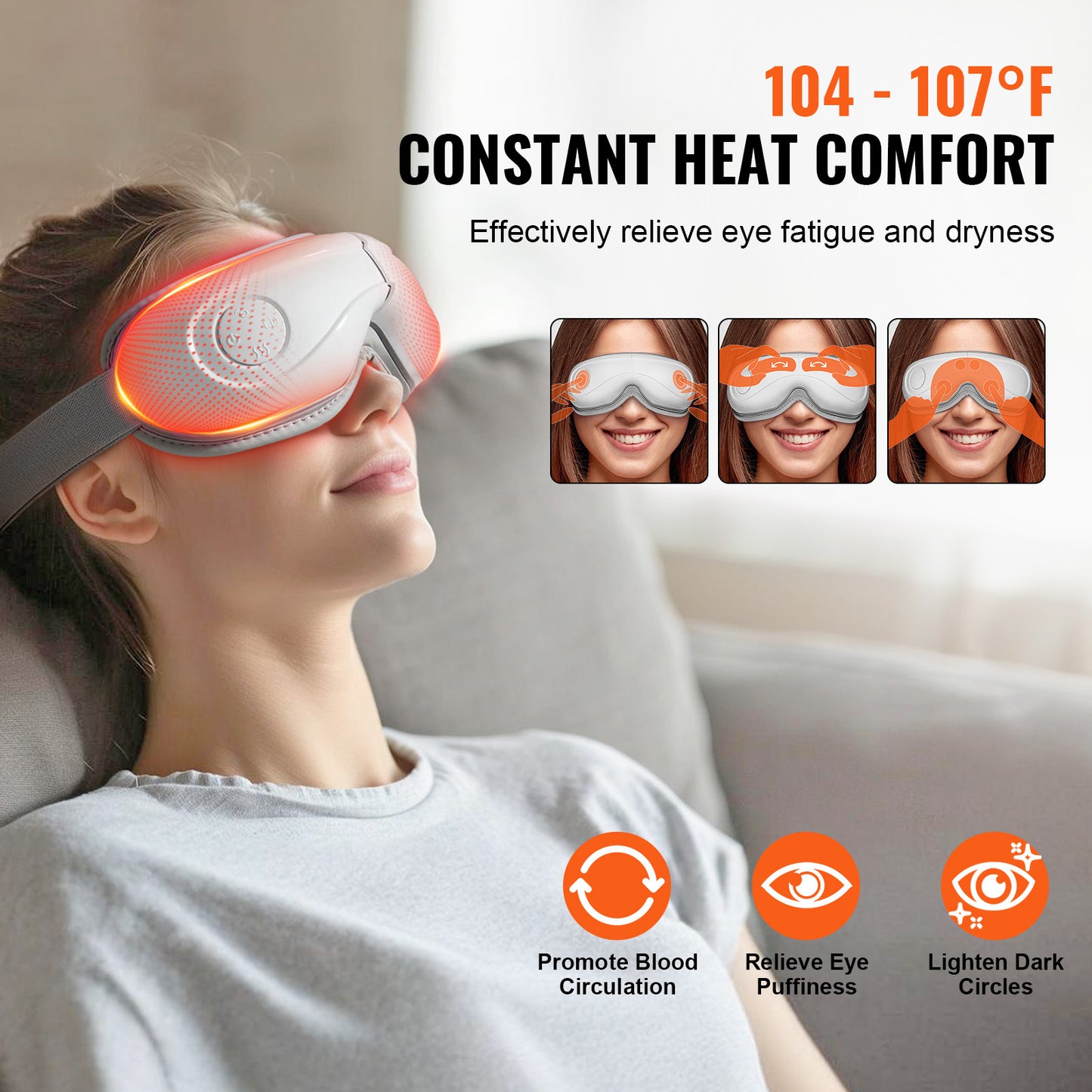 VOZA Apex Eye Heated Goggle Massager with Bluetooth & Air Compression