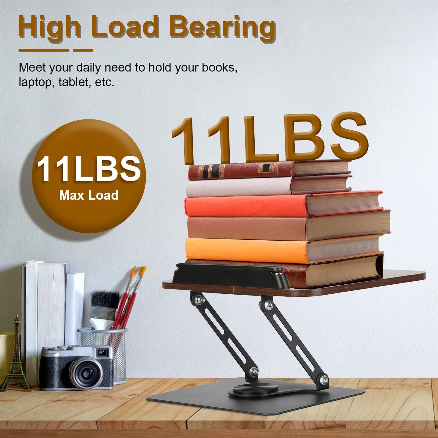 VOZA ErgoFlex Foldable Book & Tablet Stand with 360° Base