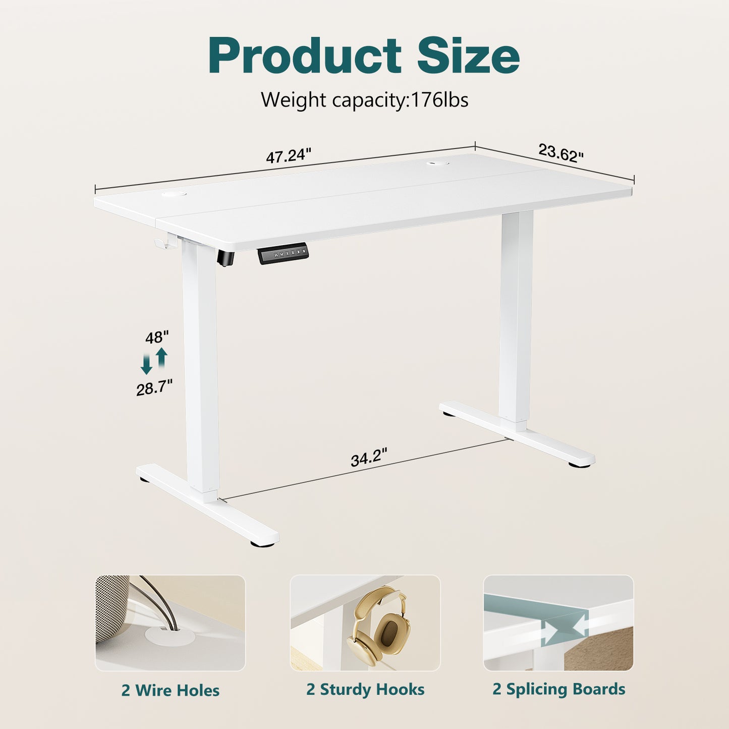 VOZA ErgoRise Electric Standing Desk