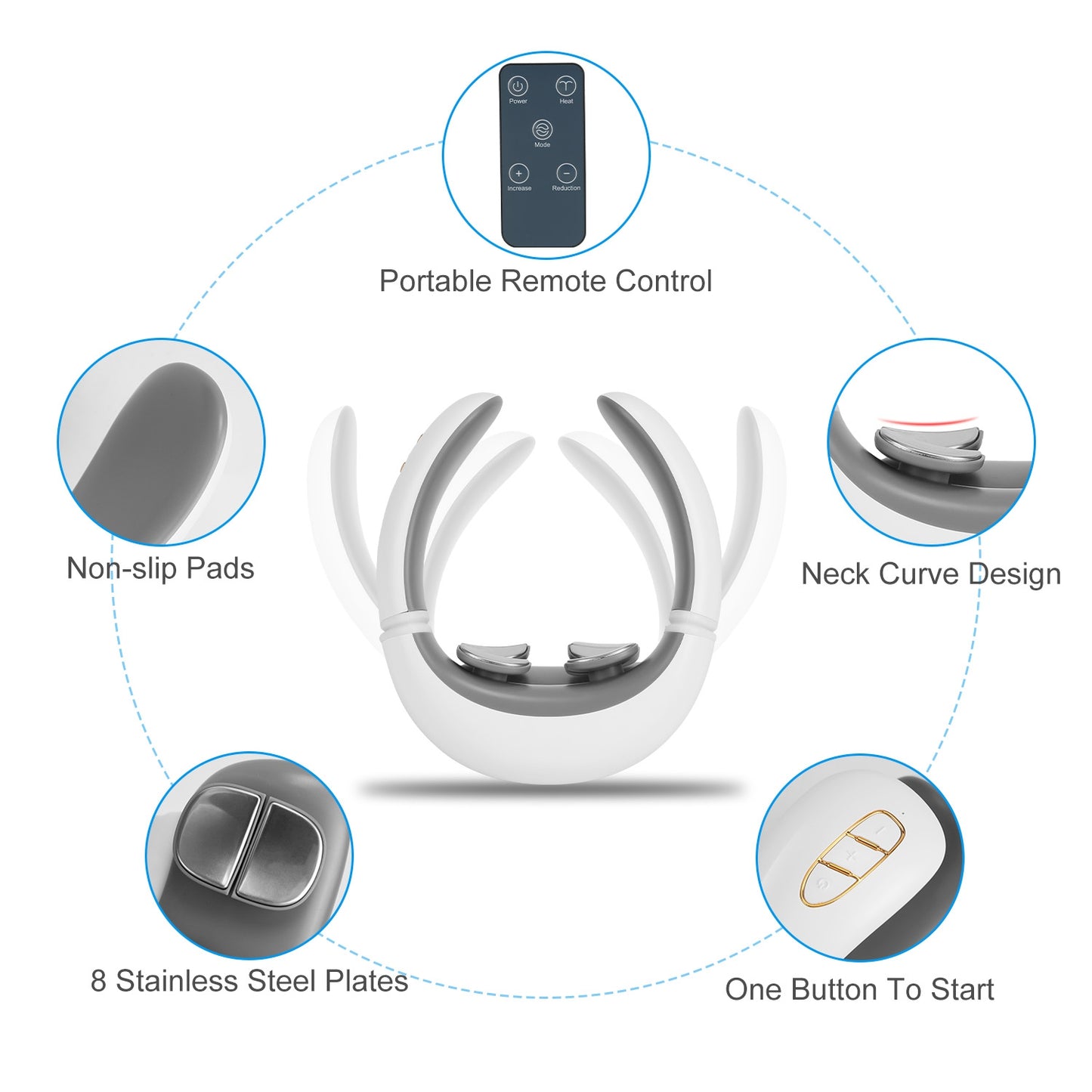 VOZA CerviSoothe Cordless EMS Neck Massager with Heat