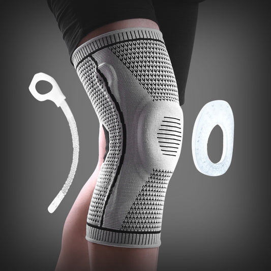 VOZA PatellaCore Knitted Knee Sleeve with Silicone O-Ring Insert & Spring Stabilizers