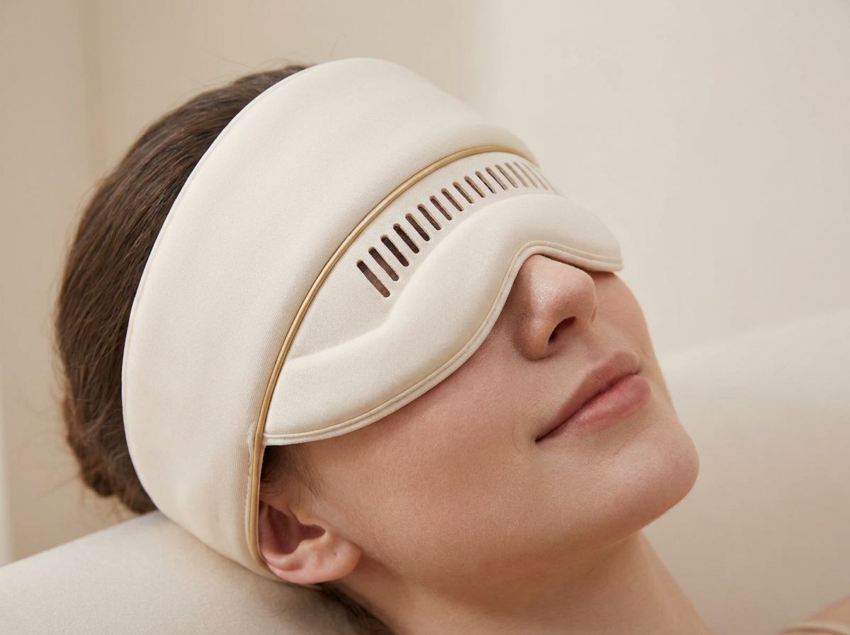 VOZA CerebroCalm rhythmic airbag compression over the eyes and forehead