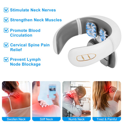 VOZA CerviSoothe Cordless EMS Neck Massager with Heat