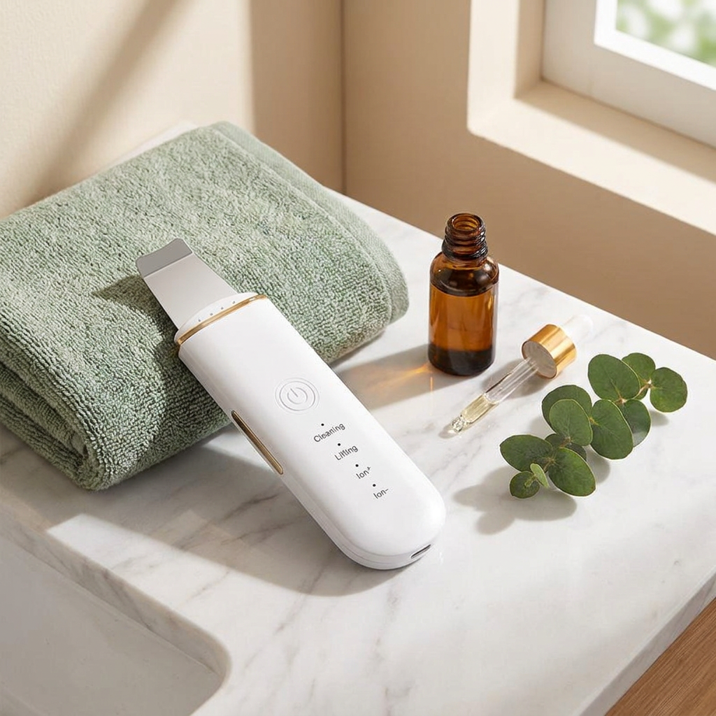 VOZA DermalResurface Ultrasonic Skin Scrubber & Ion Infusion Spatula — VOZA