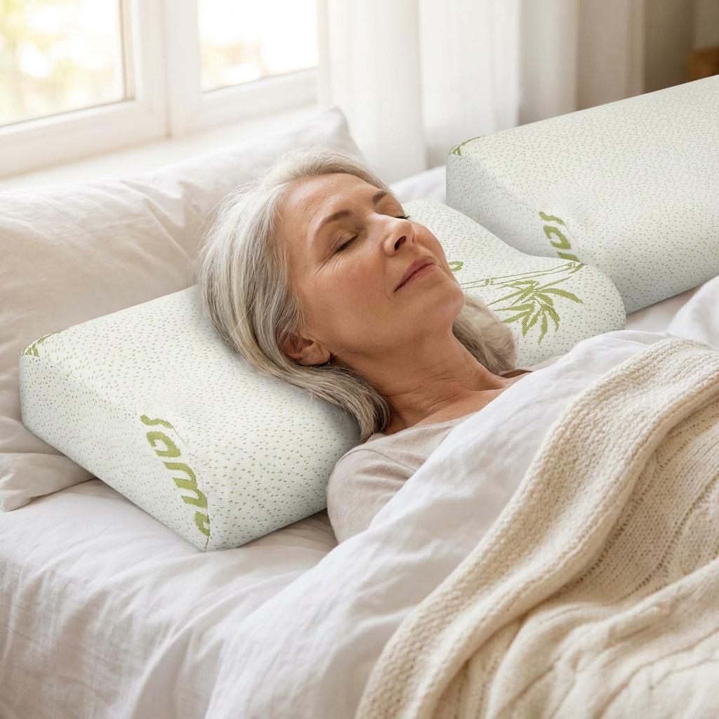 VOZA SomniCurve Memory Foam Cervical Neck Pillow — VOZA