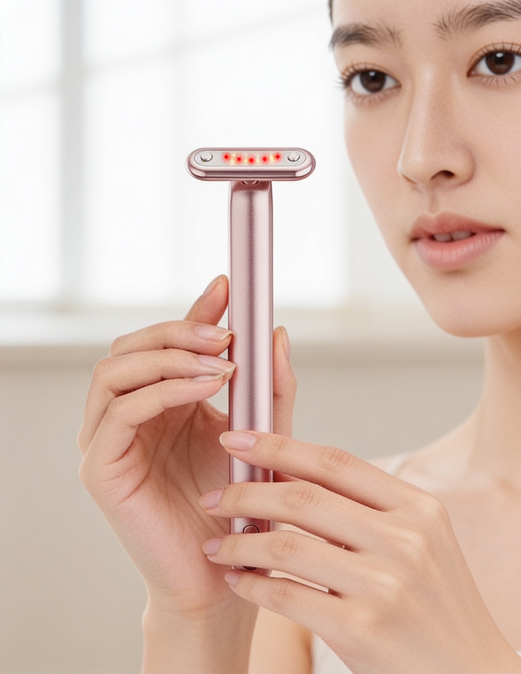VOZA OcuRest red light wand held in hand for size