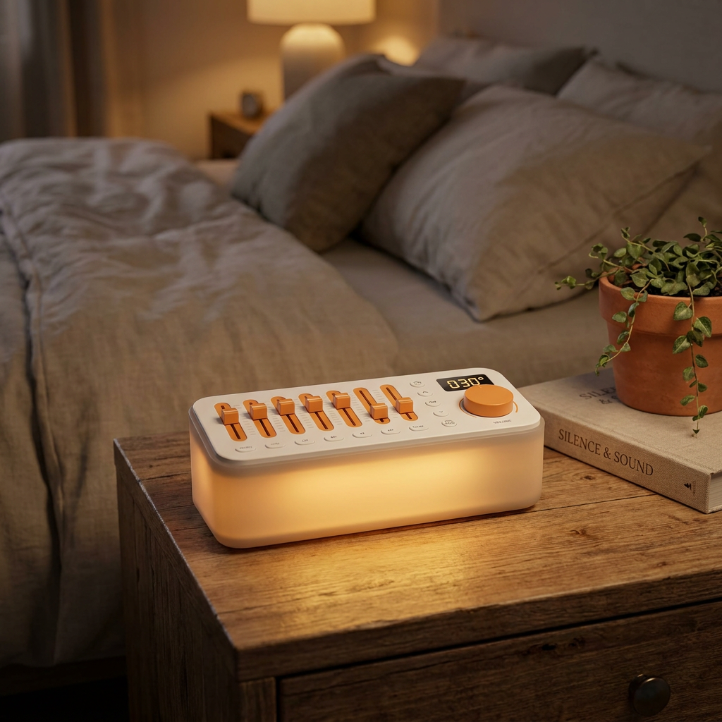VOZA SomniSlide White Noise Sound Machine with 11+1 RGB Light Modes — VOZA