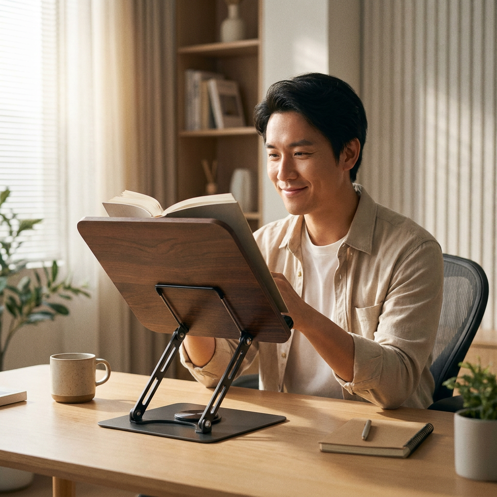 VOZA ErgoFlex Foldable Book & Tablet Stand with 360° Base — VOZA