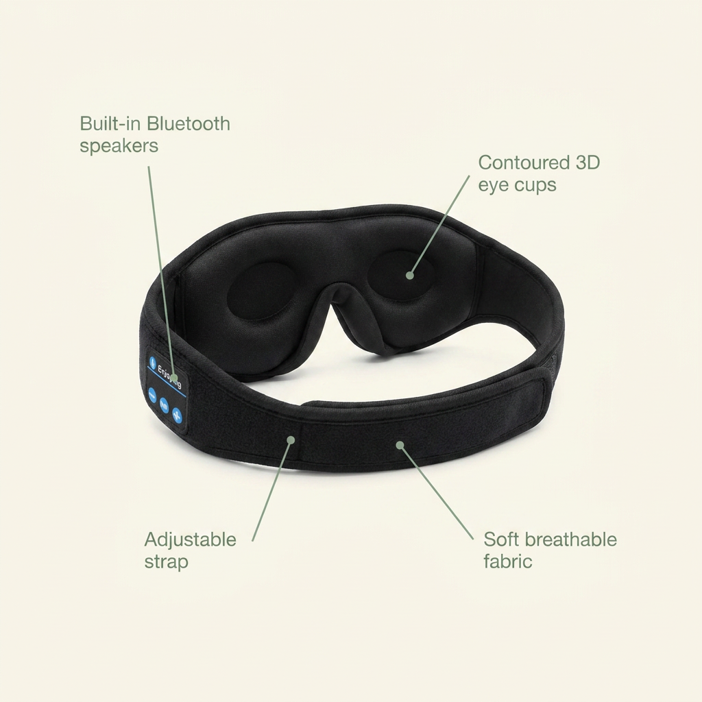 VOZA AuraSync Bluetooth Sleep Mask with Audio — VOZA