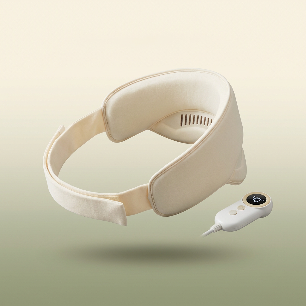 CerebroCalm airbag eye & forehead massager with corded remote — VOZA
