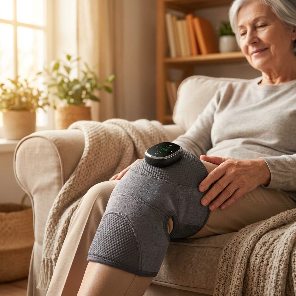 VOZA KneeSync Heated Infrared Knee Wrap with LED Controller — VOZA