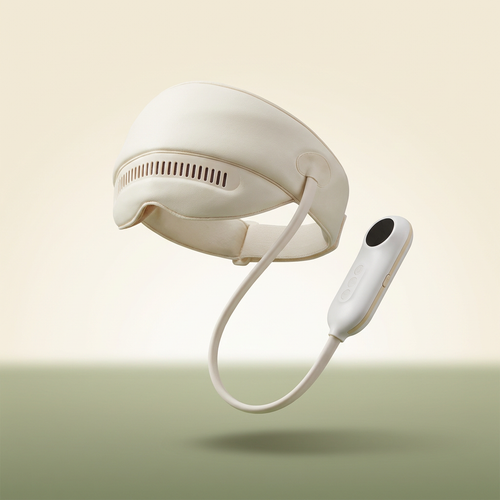 CerebroCalm airbag eye & forehead massager with corded remote — VOZA
