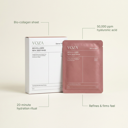 VOZA Dermal Glaze Bio-Collagen Deep Hydration Sheet Mask — VOZA