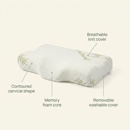 VOZA SomniCurve Memory Foam Cervical Neck Pillow — VOZA