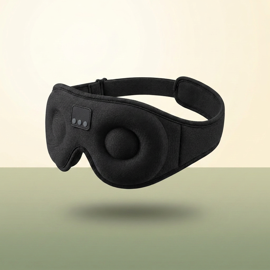 VOZA AuraSync Bluetooth sleep mask — 3D contoured audio sleep mask
